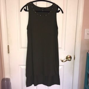 Army Green Studded Dress